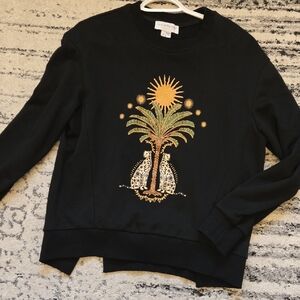 Never Fully Dressed NFD Leopard Print Black Sweatshirt